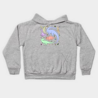 Pastel Colors Dinosaur Pattern Kids Hoodie